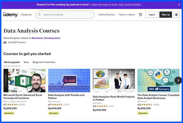 Data Analytics Courses by UDEMY