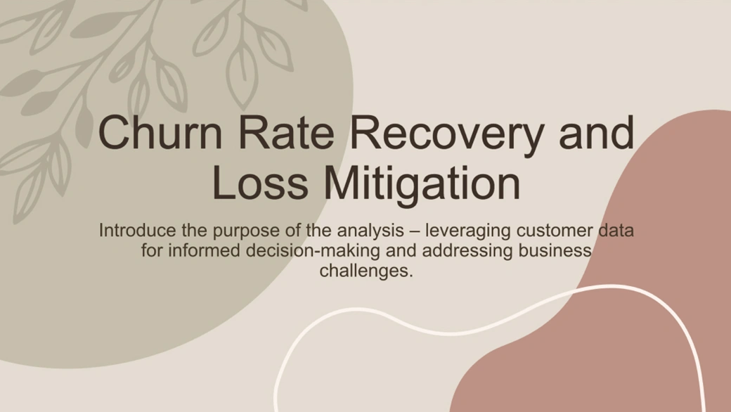 Churn Rate Recovery and Loss Mitigation Vertical Institute