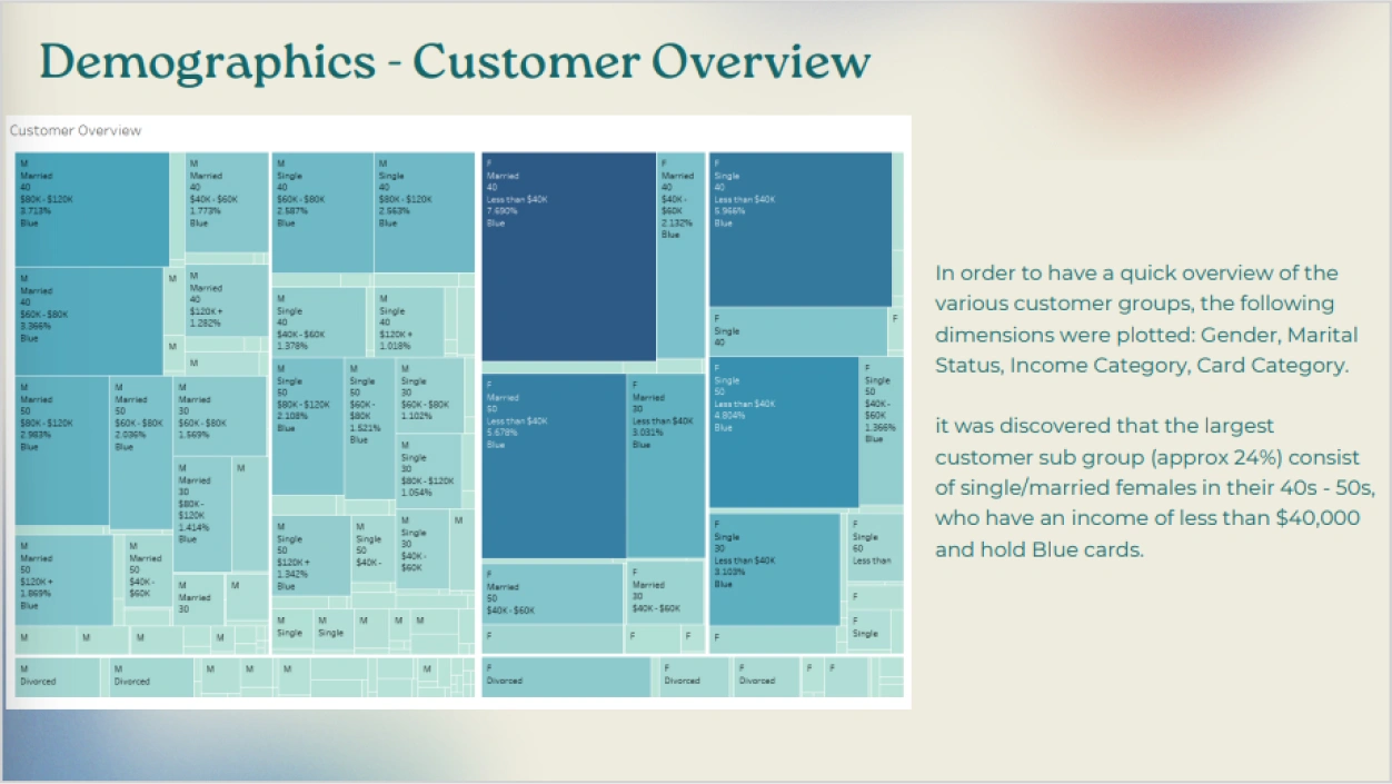 Credit Card Customer Analysis Customer Overview Vertical Institute
