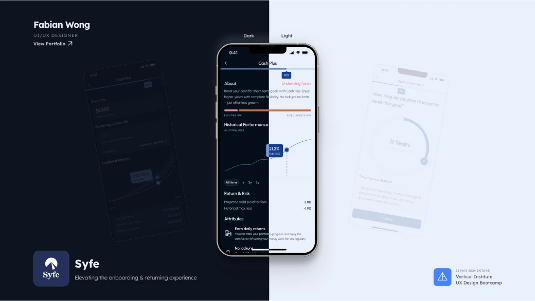 Syfe - Revamped Onboarding Experience Vertical Institute