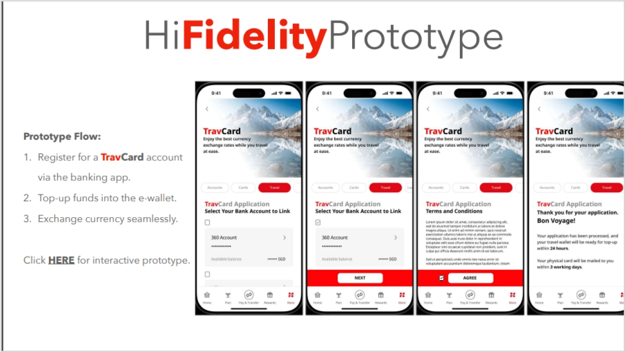TravCard High Fidelity Prototype Vertical Institute