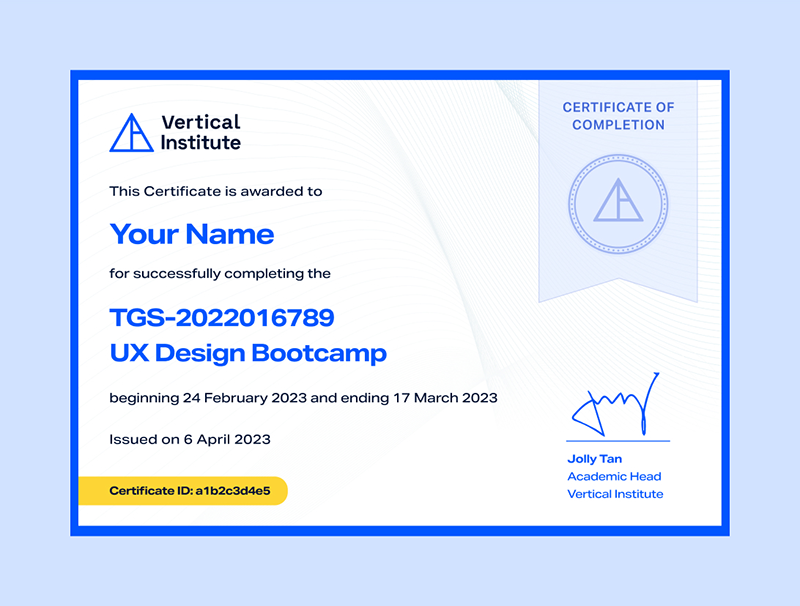 UX Design Bootcamp Certificate Vertical Institute